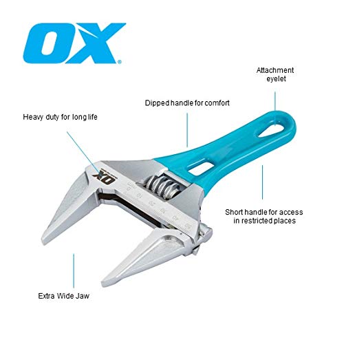 Clé à molette à grande ouverture 7" compacte pour serrer les gros écrous facilement