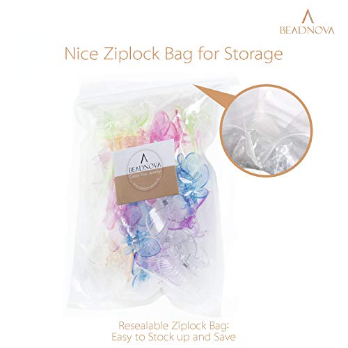 BEADNOVA Orchid Clips 30Pcs Butterfly Plant Clips Orchid Support Clips Vine Clips Plant Clips for Support Flower Orchid Vine (Mix Color, 30PCS)