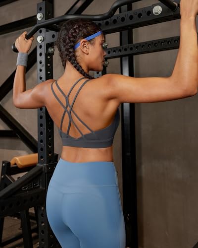 Image of RUNNING GIRL Sports Bras for Women,Strappy Crisscross Back Padded Low Impact Running Sports Bra with Removable Cups