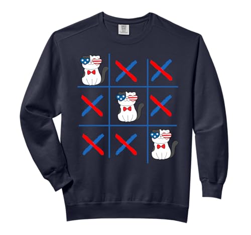 4th of July tic tac toe cat lover Comfort Colors