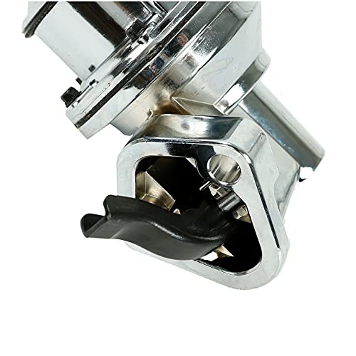 Easyberg Replacement Chrome Mechanical Fuel Pump With Compatible With Sbc Chevy 305 350 400 #TOP6