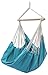 Produktbild Eyepower XXL Hängesessel 185x130cm Hängestuhl bis 150 kg Baumwolle Hängesitz 2 Personen Hängematte Hängeschaukel Pazifik Blau