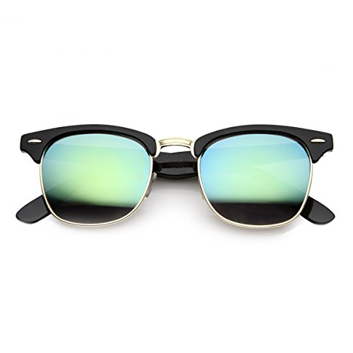 Image of zeroUV Half Frame Semi-Rimless Horn Rimmed Sunglasses