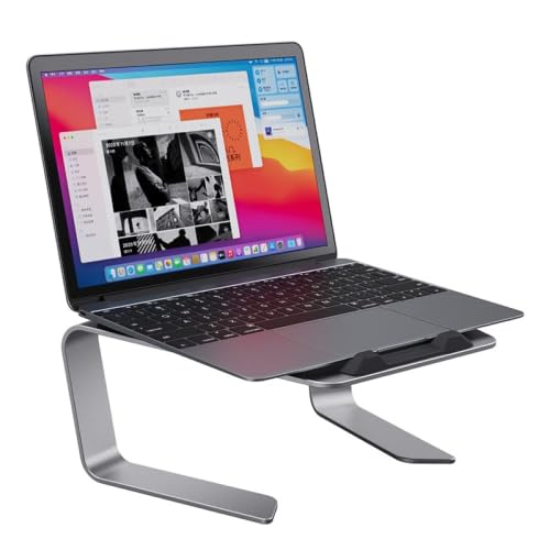 Image of Laptop Stand for Desk, Ergonomic Aluminum Laptop Riser with Keyboard & Mouse Storage, Adjustable Desktop Computer Stand for MacBook, Notebook, Laptop, Office & Home for 10 to 17.3 Inch