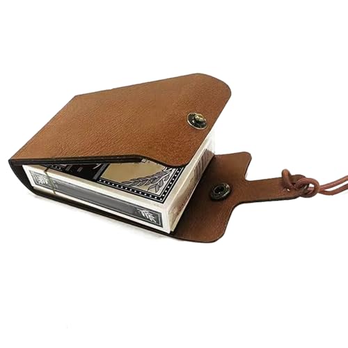Holz Cribbage Board - klassisches Kartenspiel -Set, Pegging Strategy Game | Faux Leder -Tragetasche Compact Storage Box, komplettes Cribbage -Paket mit Volldeck und 6 Stiften für die Spiele für Reiseb