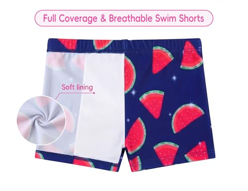 Image of Girls Swimsuit 2 Piece Rash Guard Set Short Sleeve Bathing Suits UPF 50+ Summer Beach Swimwear