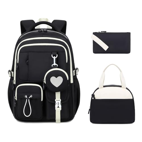MOONBABY 3PCS Girls Backpack Set, Kids Backpack for Girls, School Bag for Primary Elementary Teenage, Middle Students Bookbag, Kawaii School Backpacks for Girl Ages 8-12 by MOONBABY - Used condition - US$32.24