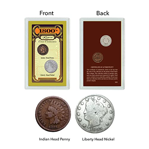 American Coin Treasures 1634 1800'S Rare Penny And Nickel Genuine United States Coin Collection In Sonically Sealed Acrylic thumb #2