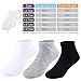 BOOPH 15Pcs Kids Socks for Boys Girls Low Cut Athletic Ankle Socks 2-4T Black