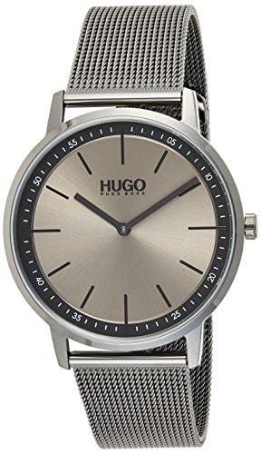 Preisvergleich Produktbild Hugo Unisex Erwachsene Analog Quarz Armbanduhr mit Edelstahlarmband