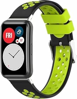 ANKHGIFTSHOP STRAP Compatible with Huawei Watch Fit, Replacement Strap, Breathable, Soft Silicone, Waterproof, Classic Sports Bands for Women and Men