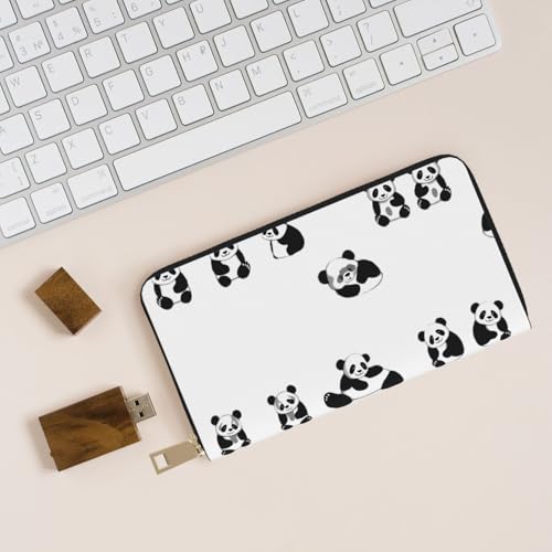 Cartera de panda larga y moderna para colgar llaves y monedas 5