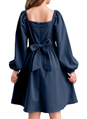 blibean Teen Girls Adjustable Tie Back Dresses Kids Outfits Size 6-15 Years