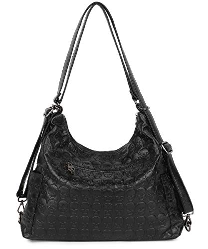 Bolso 3 en 1 para mujer con diseño calavera punk miniatura 3