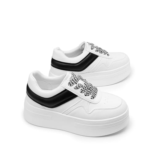 Image of DREAM PAIRS Women's Platform Casual Sneakers | Comfortable High Heel Fashion Walking Lightweight Stylish Classic Casual Sneaker
