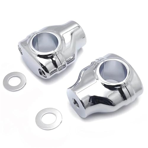Rehausseurs de guidon 2" et pinces pour moto Harley Davidson Chrome