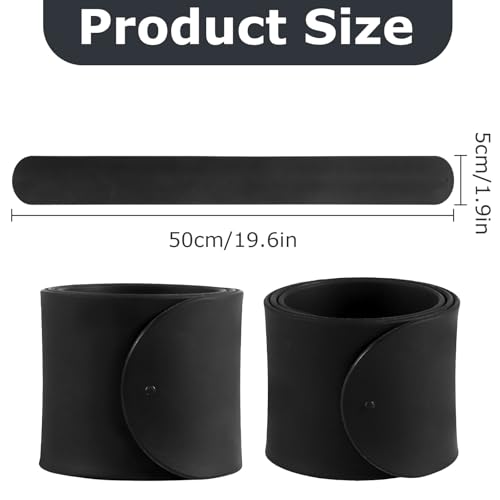 Nexhyp 2Pcs Yoga Mat Strap Slap Bands - Secure Rolled Yoga/Pilates Mats (20"x2"), Durable Non-Slip Hold for Thick Mats & Carrying, Easily ‘Slap’ On with Super Strong Hold for Women Girl (Black) - Image 3