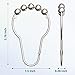 Titanker Shower Curtain Hooks Rings, Rust-Resistant Metal Shower Curtain Hooks for Bathroom Shower Rods Shower Hooks Shower Rings for Curtain - Set of 12, Nickel
