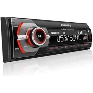 PHILIPS Digital Media Car Stereo Receiver Audio System AM/FM Radio Dual USB Port, SD, AUX in and Built-in Microphone, Built in 50W x4 Amp, Hands Free Calling and Music Streaming