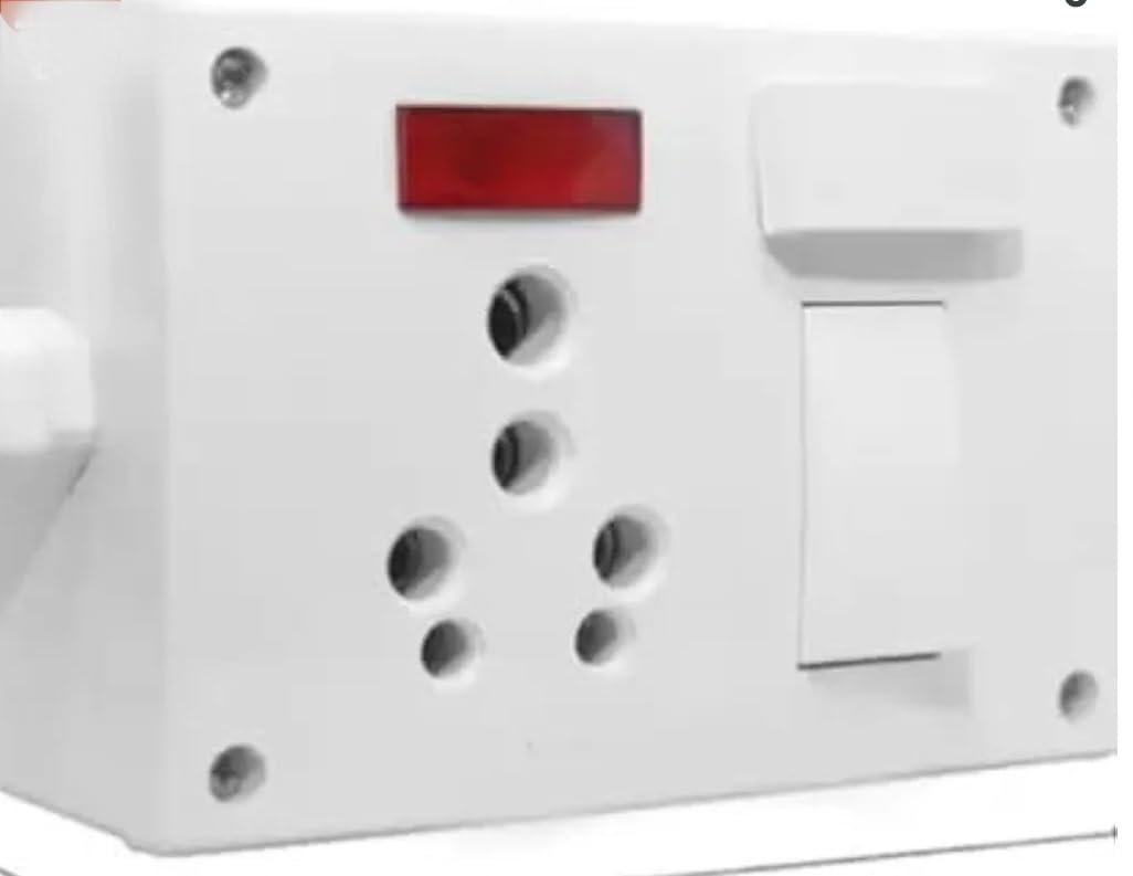 BAHUL Extension Board Heay Duty Wire Extension Big Plug 1500watt Capacity. 1 Socket Extension Boards (White, 4 m)-image-19