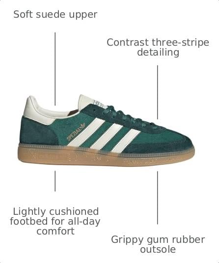 Image of adidas Originals Handball Spezial Womens Sneakers, Semi Court Green /Clear Mint /Gum, Size, 8