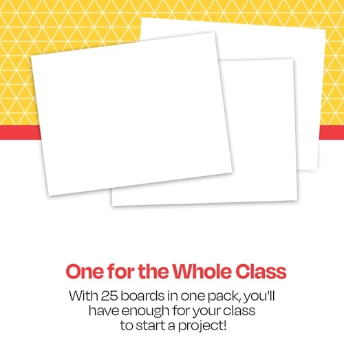 Image of School Smart Railroad Poster Board Paper, 22 x 28 Inches, 4-Ply, White, Pack of 25
