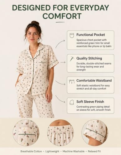 Image of MAU ANUBE Women's Cotton Korean 2pc Night Suit Set