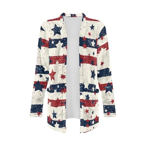 Image of Biyejit Women's Long Sleeve Open Front Cardigan Casual Loose Lightweight Cardigans with Pockets Drape Cardigan