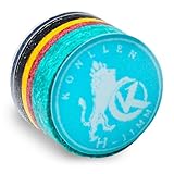 KONLLEN Regenbogen-Billardspitze mit klarer SX/SS/S/M/MH/H 11 mm/14 mm Poolqueue-Spitze, 9 Schichten Schweinsleder-Queue-Kopf, Zubehör, 1 Stück (11 mm-H-Himmelblau)