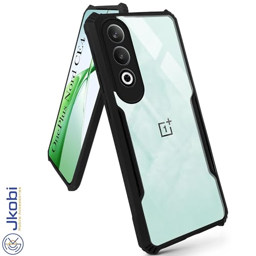 Image of Jkobi Back Case Cover for Oneplus Nord CE 4 (Polycarbonate Clear Panel with Shockproof | Professional Black)