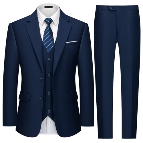 MAGE MALE Mens 3-Piece Slim Fit Tuxedo Set