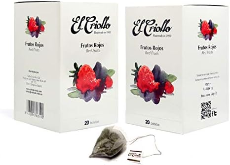 El Criollo - Infusión Frutos Rojos Gourmet | Pack de 2x20 (40 bolsitas) (Frutos Rojos)