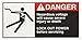 Brady 96157 5" Width x 2-1/2" Height, B-302 High Performance Polyester, Red and White on Black Cema Safety Label, Header "Danger" (Pack of 5)