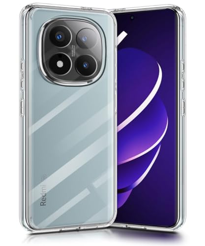 Image of WOW IMAGINE Transparent Back Cover Case for Redmi Note 14 Pro Plus 5G | Raised Bumps for Full Device & Camera Protection Shockproof TPU Silicone Back Case Mobile Cover - Transparent