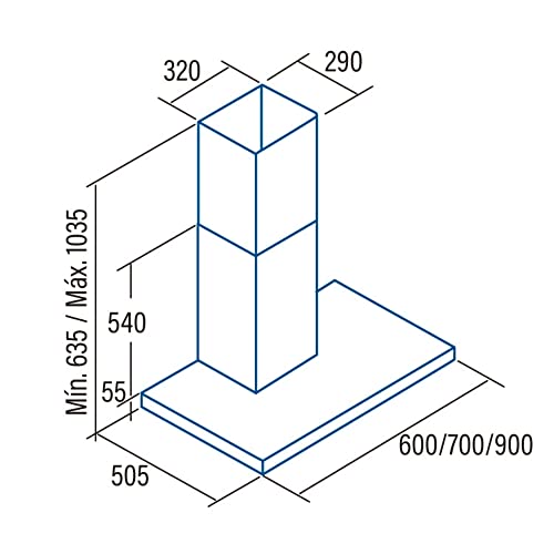 Cata-Campana-Extractora-Modelo-Sygma-X-9000-4-Niveles-de-extraccion-Ancho-de-90-cm-Campana-de-Cocina-Clase-de-Eficiencia-Energetica-A