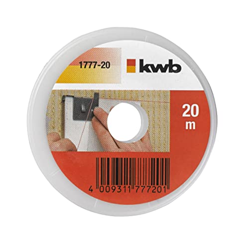 kwb 20 m Ersatz Gummischnur, Maurerschnur, fliesenlegergummi, belastbar, Richtschnur, grau,