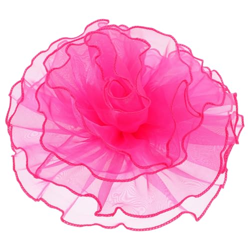 Broche fleur organza rose pour mariage et grandes occasions