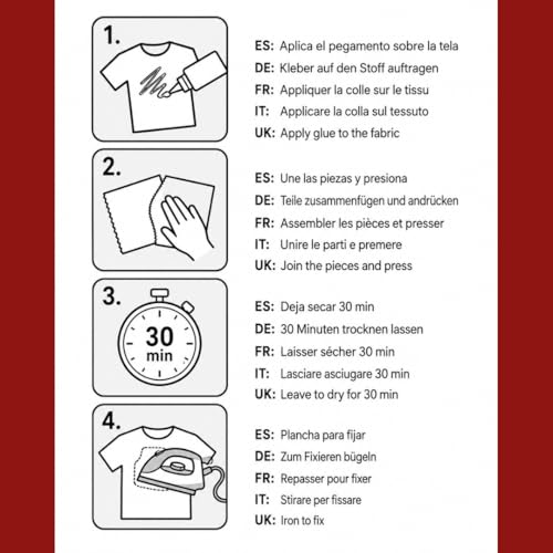 Miniatura 4 de Gütermann Ht2 Textil - Adhesivo Textil 30 G, Sin Disolventes