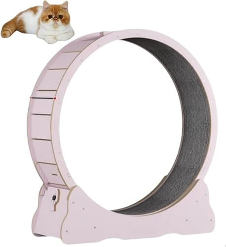 Rutexcキャットホイール 静音ランニングマシン 猫用運動トレーニングホイール 室内自走式爪とぎ 低騒音TPEローラー ロック機能付き 組立簡単 猫の健康運動おもちゃ