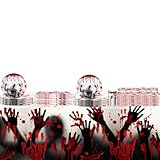 61PCS Hallo-ween Par-ty Set Theme Decoration,Horror Games Par-ty Tableware Set, Halloween Party Supplies for Birthday Party,Halloween Party Supplies for Kids - 20 Guests