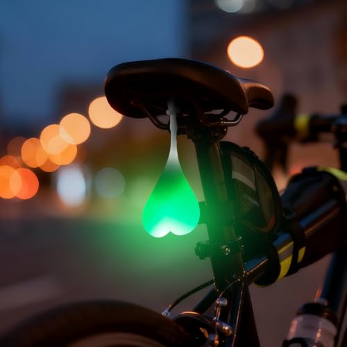 Feux arrière de Boule de vélo, Riloer Feux arrière pour VTT, Éclairage décoratif pour Jardins lumières d'avertissement de Coeur de vélo, Lampe d'oeuf...