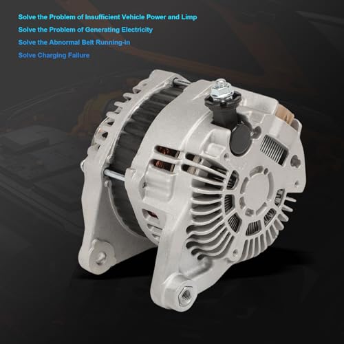 Image of Alternator Compatible with Mazda 3 2014-2018 L4 2.0L 2.5L, 6 2014-2021 L4 2.5L, CX-5 2013-2019 L4 2.0L 2.5L 12V 100A 6PK 6-Groove Pulley Clockwise PE0118300 A005TL0491 20288N