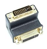 MyCableMart DVI-D Male to DVI-D Female Right Angle (90 Degrees) Adapter