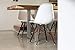 UrbanMod Mid Century Modern Style Chairs The 'Easy Assemble DSW Ergoflex Abs Plastic and 'One Wipe Wonder' Comfortable Dining Meets 5-Star, Set of 2 (Red Walnut)
