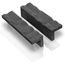 Fulton 4 Inch Soft Jaws For Bench Vise with 5 Holding Grooves for Protecting Stock On Metal Vises, Reversible Magnetic Nylon Vise Jaw Pads, Clamp and Secure Round, Flat, Curved Stock Without Marring