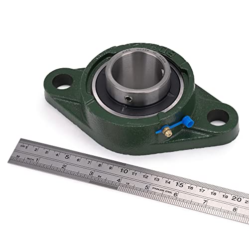 Image of XIKE 2 Pcs UCFL209 Bore 45 mm Pillow Block Flange Mounted Ball Bearings. | Solid Cast Iron Base and Self Aligning Chrome Steel Sealed Bearings