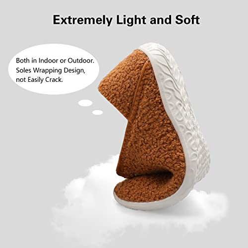 Image of Spesoul Fuzzy House Slippers for Women Men Indoor Closed Back Lightweight Cozy Faux Furry Lining Barefoot House Shoes Slipper Socks for Bedroom Home Office Yoga Outdoor Walking Shoes