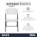 Amazon Basics Folding Plastic Chair, 350-Pound Capacity, White, 2-Pack
