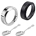 Binjor 2Pcs Anello di dosaggio del caffè 58mm imbuto universale di alluminio del caffè Anelli Distributore caffe Polvere per portafiltri con 2 cucchiaino caffe piccolo