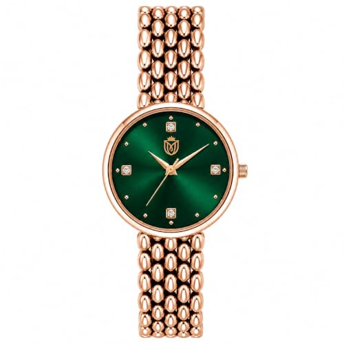 Image of MOOVER Analog Watch for Women & Girls | Luxury Bracelet Style Ladies Wrist Watch | Crystal Dial with Premium Stainless Steel Chain Strap | Fashion Watch for Daily Wear, Party & Gift